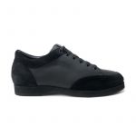 Black deer leather and suede sneakers hand made in Italy, men's model by Fragiacomo
