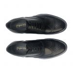 Black leather brogues by Fragiacomo