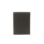 Black moose leather passport cover man with silver accessories