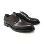 Dark brown leather Derby shoes by Fragiacomo
