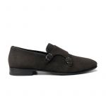 Scarpe Doppia fibbia testa di moro in camoscio blake rapid, modello da uomo by Fragiacomo