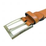 Elegant Leather Belt for man in genuine calf leather, handmade in Italy by Fragiacomo