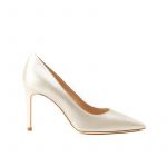 Iconic pumps is gold burma leather with 85mm stiletto heel