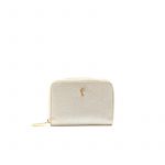 Small gold burma leather woman's wallet  with gold accessories