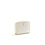 Small gold burma leather woman's wallet  with gold accessories