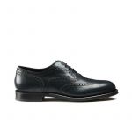 Blue calfskin brogues with handmade Goodyear construction, men's model by Fragiacomo