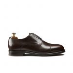 Dark brown calfskin Derby shoes with handmade Goodyear construction, men's model by Fragiacomo