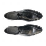 Black calfskin Oxford shoes with handmade Goodyear construction, men's model by Fragiacomo