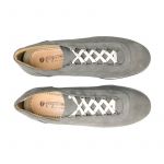 gray suede sneakers, hand made in Italy, elegant mans' by Fragiacomo