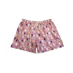 Light pink men’s swim shorts in light fabric with ice cream pattern made in Italy by Fragiacomo