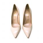 Nude patent pumps with 105 mm heel