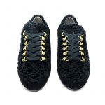 Sneakers in astrakan nero fatte a mano in Italia, modello da donna by Fragiacomo