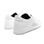 Sneakers in pelle bianca con striscia in velluto fatte a mano in Italia, modello da donna by Fragiacomo