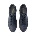 Blue deer leather and suede sneakers hand made in Italy, men's model by Fragiacomo