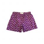 Violet men’s swim shorts in light fabric with cocktail pattern made in Italy by Fragiacomo