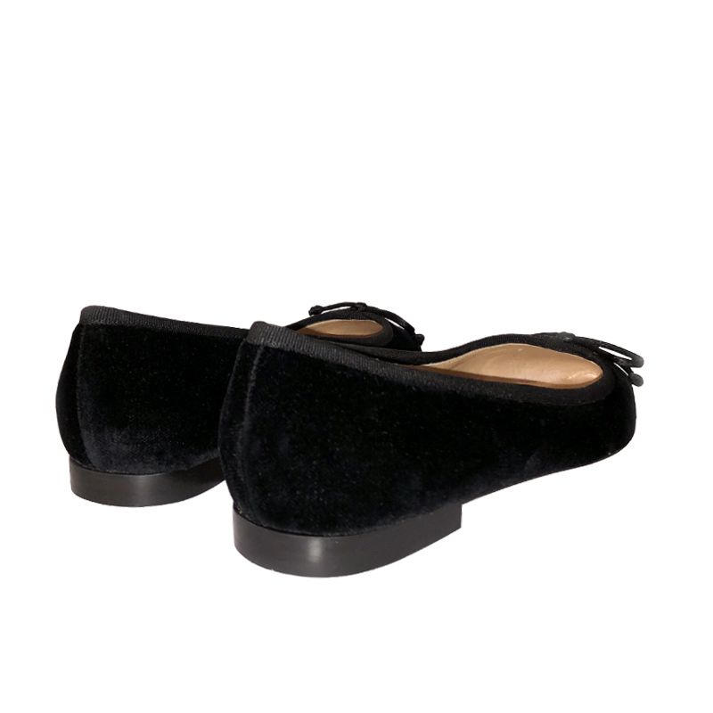 Ballerine in velluto nere, modello da donna, by Fragiacomo