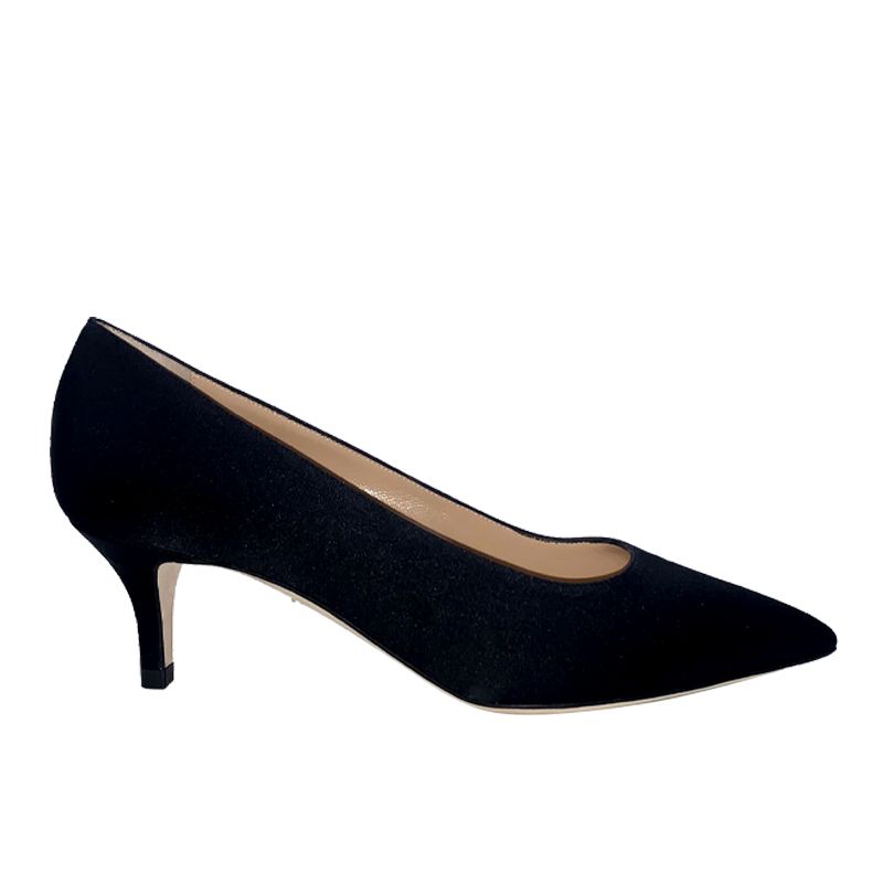 Black satin Iconic Pumps by Fragiacomo