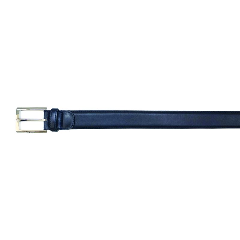 Elegante Cintura da uomo blu scuro in vera pelle di vitello, realizzata a mano in Italia by Fragiacomo