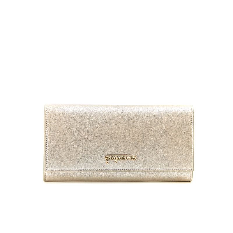 Gold burma leather woman's wallet  with gold accessories