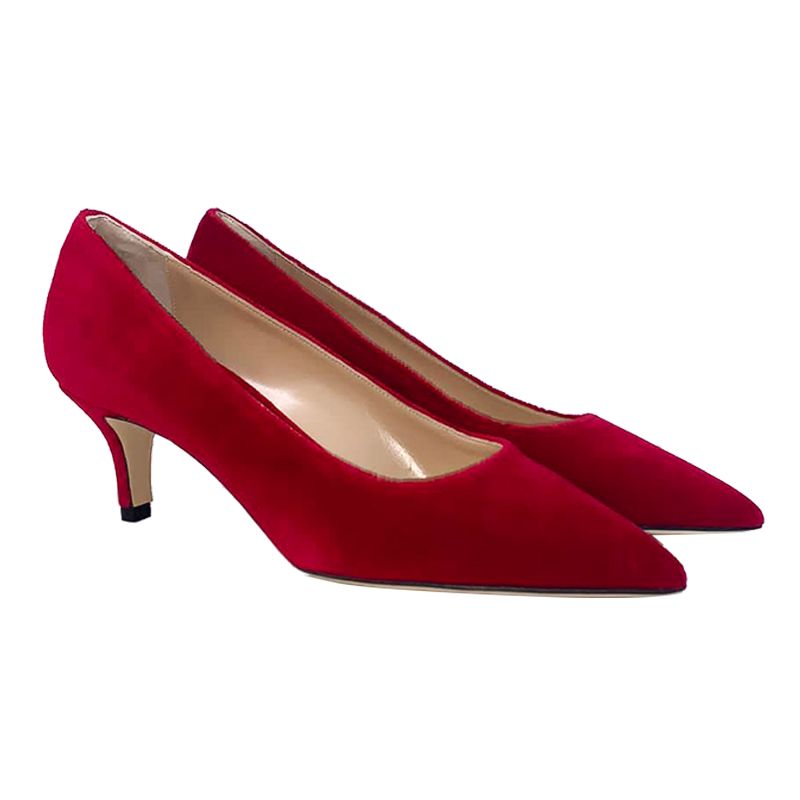 Red velvet Iconic Pumps by Fragiacomo