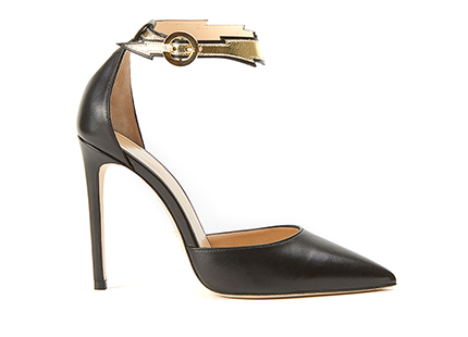 Flash pointed pumps in black nappa leather are luxury shoes handmade in Italy by Fragiacomo